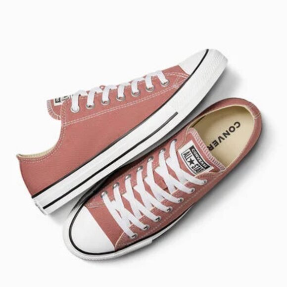 NWOT Chuck Taylor All Star Canvas Low Top Sneakers in Light Saddle/Pink - Picture 1 of 5